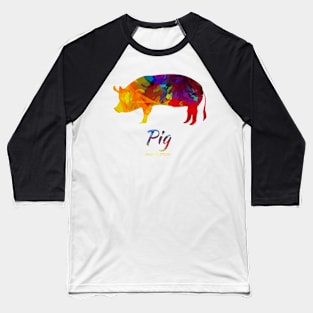 Colorful pig Baseball T-Shirt